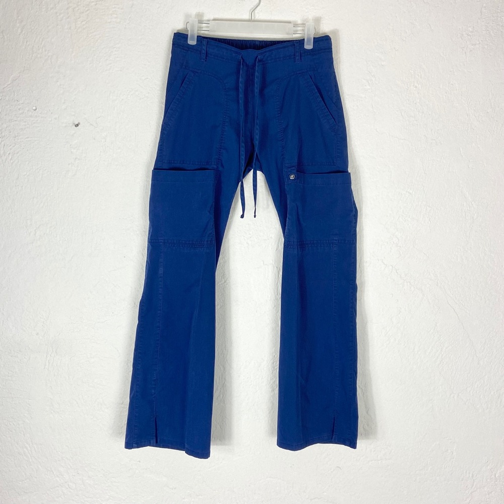Urbane Performance Navy Blue Cargo Scrub Pants XS 21100 Drawstring Straight Leg